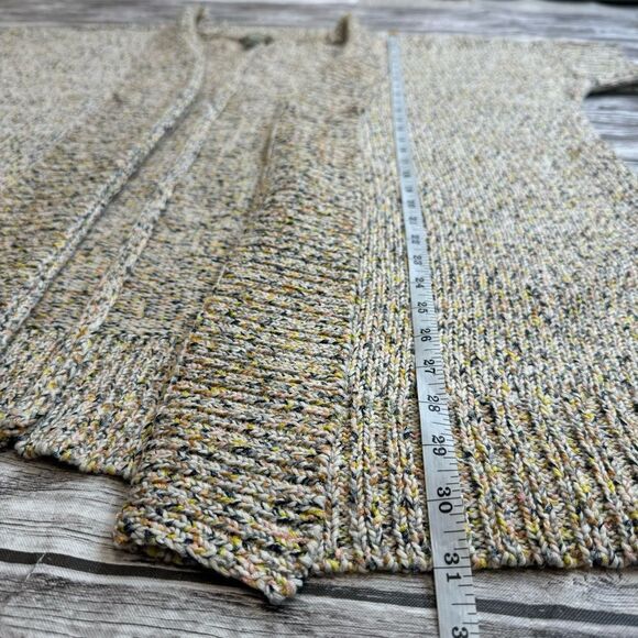 Naturals D&Co Women's Short Sleeve Open Multicolor Cardigan Sweater 1X Draped - Picture 15 of 16